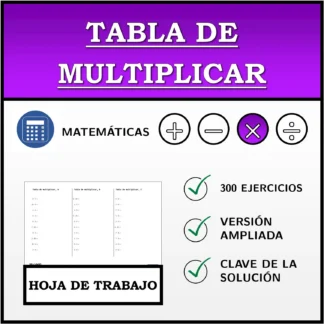 Hoja de trabajo: Tabla de multiplicar