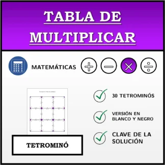 Tetrominó: Tabla de multiplicar
