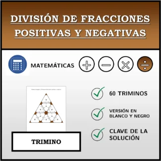 Trimino: División de fracciones positivas y negativas