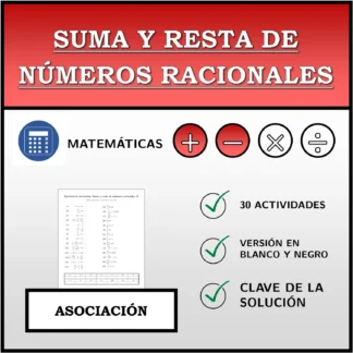 Ejercicio de asociación: Suma y resta de números racionales