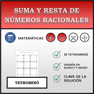 Tetrominó: Suma y resta de números racionales