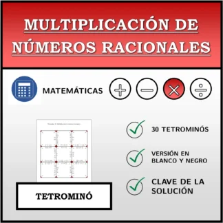 Tetrominó: Multiplicación de números racionales