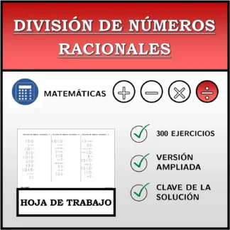 Hoja de trabajo: División de números racionales