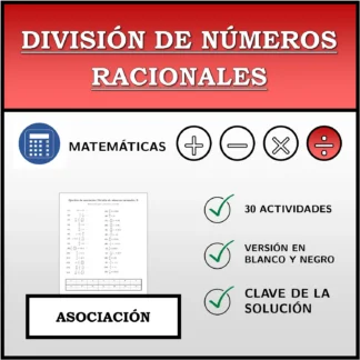 Ejercicio de asociación: División de números racionales