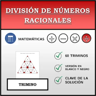 Trimino: División de números racionales