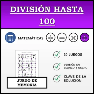Juego de memoria: División hasta 100