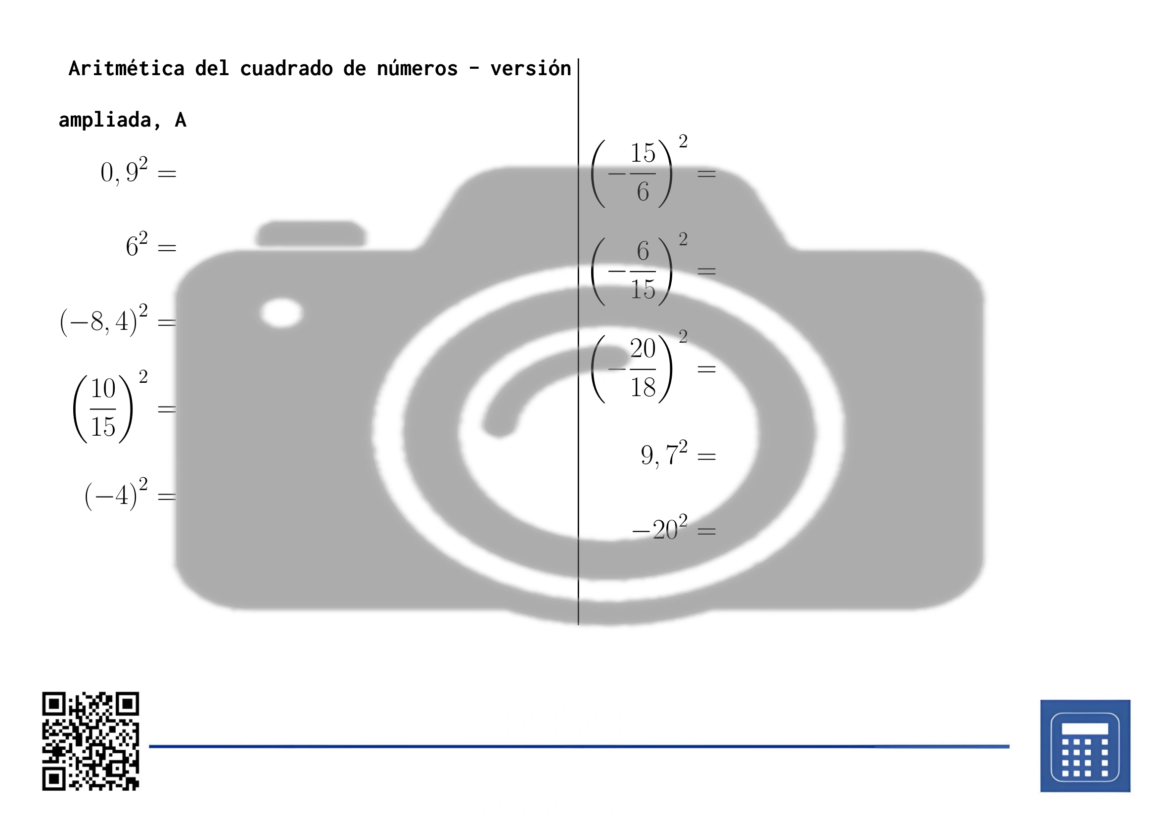 Hoja de trabajo: Aritmética del cuadrado de números - Imagen 3