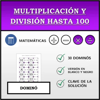 Dominó: Multiplicación y división hasta 100