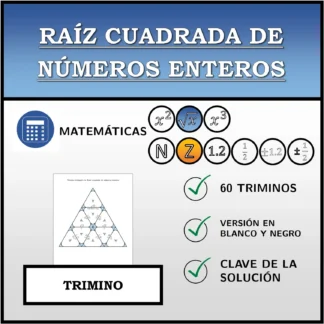 Trimino: Raíz cuadrada de números enteros