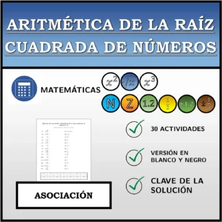 Ejercicio de asociación: Aritmética de la raíz cuadrada de números